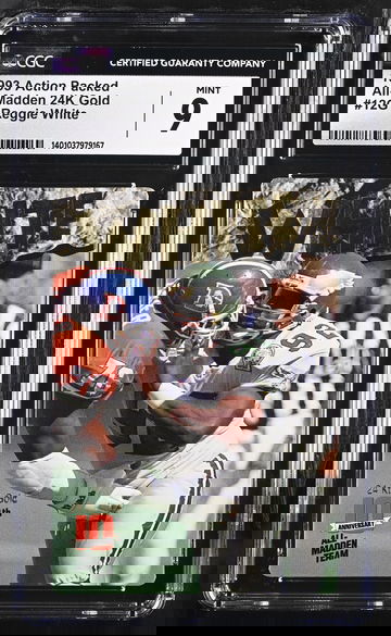 1993 ACTION PACKED REGGIE WHITE ALL-MADDEN 24K GOLD #12G CGC 9 FT.C2.39