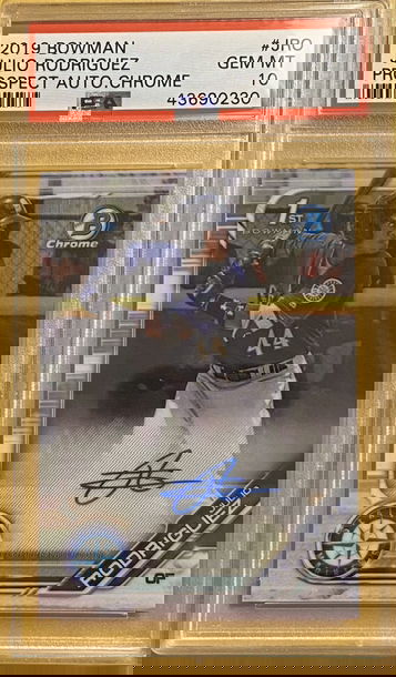 2019 BOWMAN CHROME JULIO RODRIGUEZ AUTO PSA 10