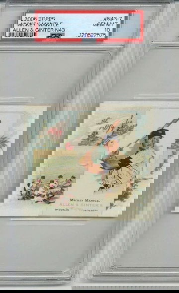 2006 TOPPS ALLEN & GINTER N43 #N43-7 MICKEY MANTLE YANKEES PSA 10 LOW POP