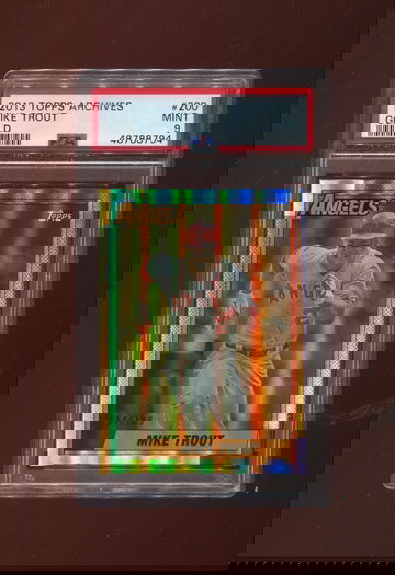 2013 Topps Archives #200 Mike Trout GOLD LOW POP PSA 9 MINT