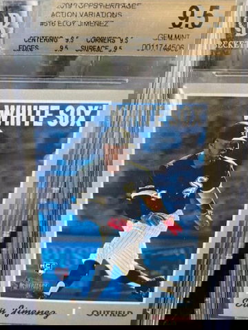 2019 Topps Heritage Eloy Jimenez Action Variations #516 BGS 9.5