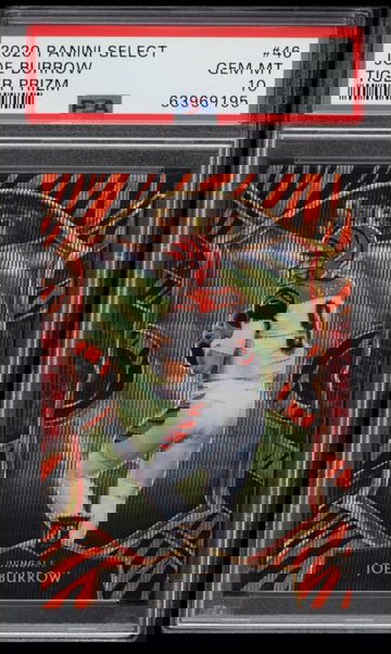 2020 Select Joe Burrow Tiger Prizm PSA 10 GEM-MT POP 5