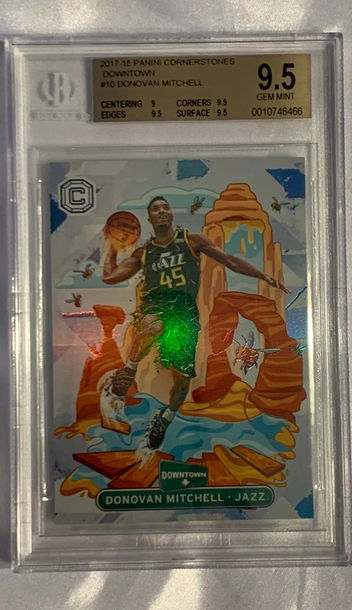 Donovan Mitchell 2017 Panini Cornerstones Downtown SSP BGS 9.5