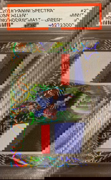 Josh Allen Spectra Rising Rookie Green /50 PSA 9