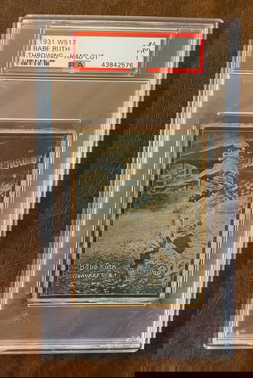 1931 W517 Babe Ruth throwing psa 1