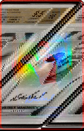 2017 Panini Prizm Patrick Mahomes Silver Prizm Auto BGS 9.5/10