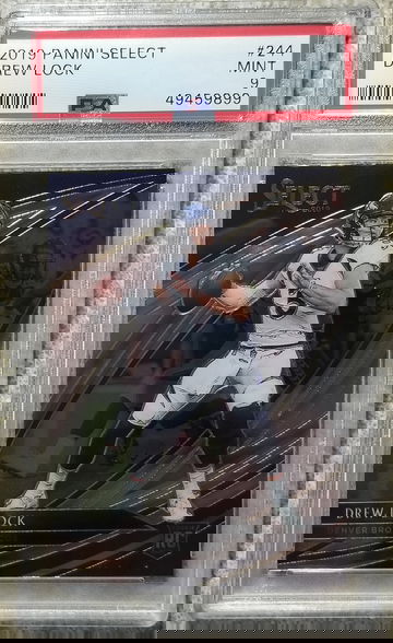 2019 drew lock select field level rookie psa Mint 9