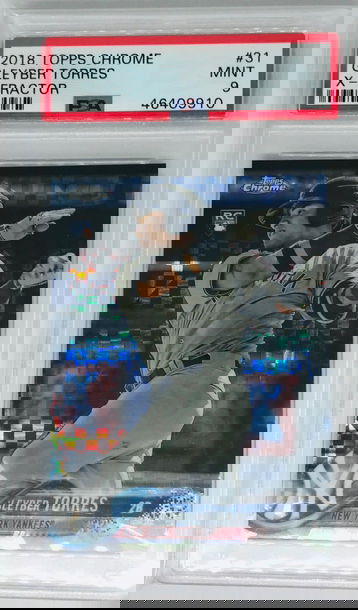 Gleyber Torres 2018 Topps Chrome Xfractor PSA 9 - Low Pop!
