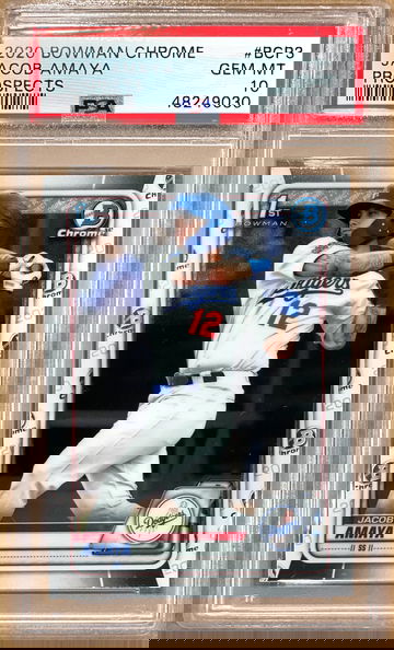 Jacob Amaya 2020 Bowman Chrome Prospects PSA10 Gem Mint 