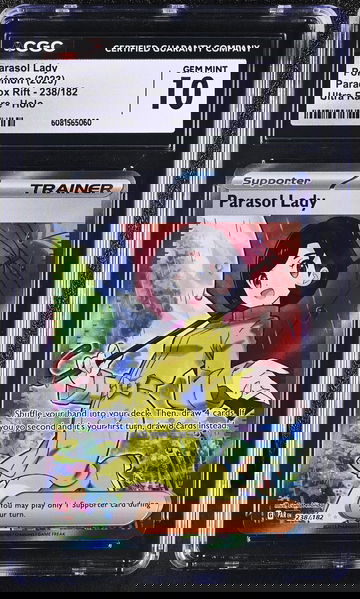 2023 Pokémon Scarlet & Violet Paradox Rift Trainer Parasol Lady #238/182 CGC 10