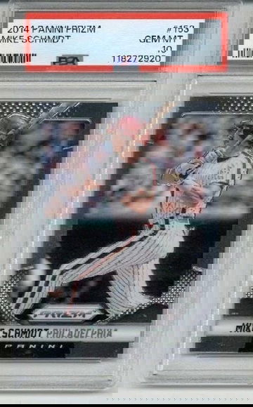 2014 PANINI PRIZM #153 MIKE SCHMIDT CARD PHILADELPHIA PHILLIES PSA 10