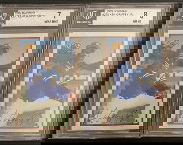 1989 Bowman Griffey BGS 7 and 8 RC Lot! Nice subgrades!