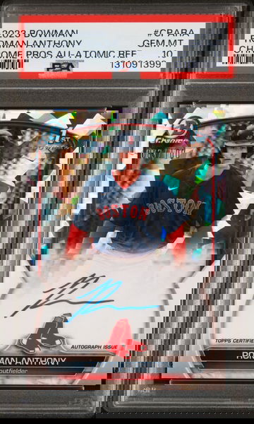 2023 1st Bowman Chrome Atomic Refractor Auto Roman Anthony PSA 10 RC /100 Rookie Card