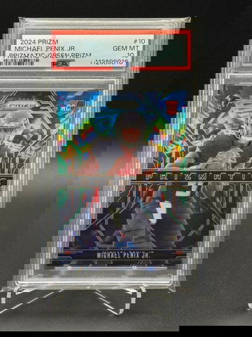 Michael Penix 2024 Prizm Green Prizmatic PSA 10