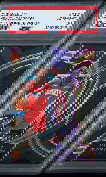 Amen Thompson 2023 Panini Select Prizm Die Cut RC /99 PSA 10 Gem Mint