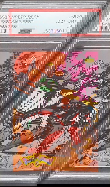 1992-93 Upper Deck #510 Michael Jordan / Larry Bird Fanimation PSA 8 NM-MT