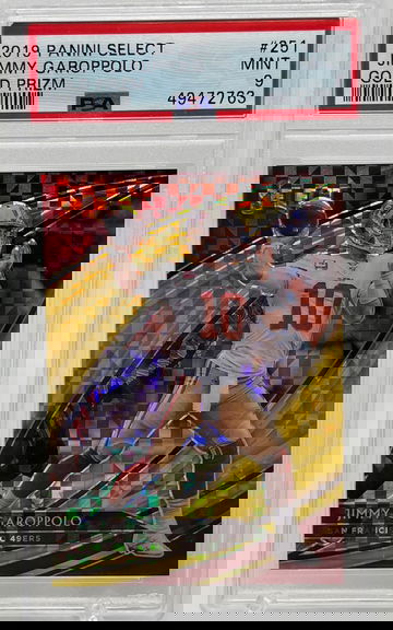 2019 Panini Select Jimmy Garoppolo Gold Prizm /10 PSA 9