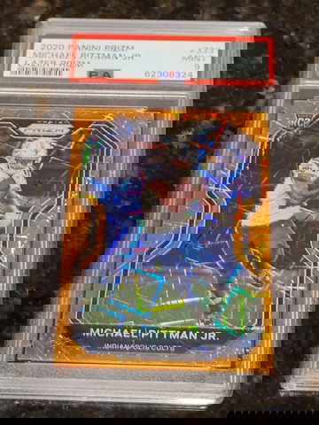 2020 Michael Pittman Jr. Prizm Lazer HOLOGRAM #333 PSA 9