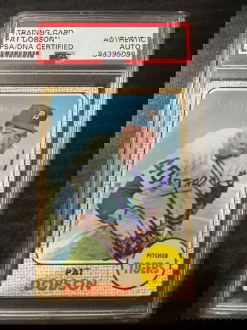 1968 Topps Pat Dobson Auto PSA