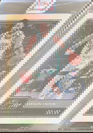 2020-21 Panini One and One Jayson Tatum #54 Sealed 58/99. 2021 Boston Celtics Raw Card. 