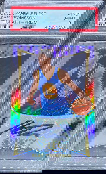 2012 Panini Select Klay Thompson Autograph Prizm PSA 9
