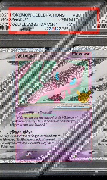 2021 Pokemon Celebrations Classic Collection Legend Maker Holo Mew Ex #88 PSA 10