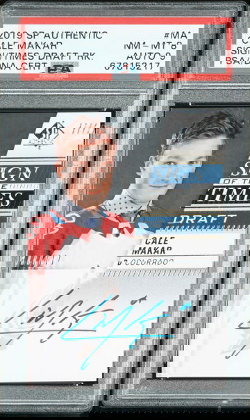 1:1,933 Packs SSP 2019 SP Authentic Sign of the Times Draft Rookies MA Cale Makar PSA Graded