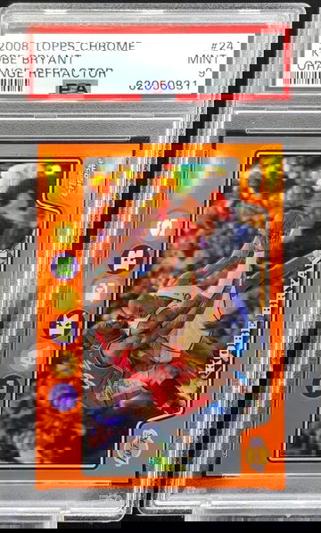 2008 Topps Chrome Orange refractor Kobe LeBron /499 