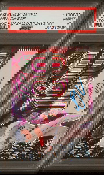 2023 Leaf Metal Owen Caissie Galaxy Crystal 1/1 PSA 9