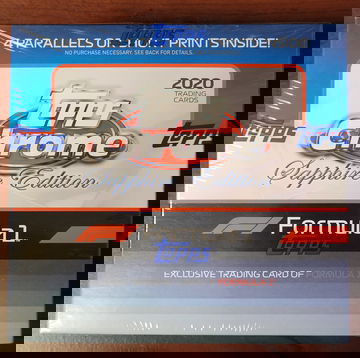 2020 - 2021 Formula 1 Topps Chrome Sapphire Sealed Hobby Box F1 One