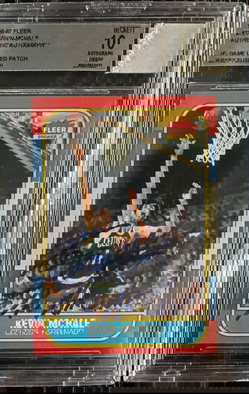 1986 Fleer #73 Kevin McHale Jersey Fusion Autograph and BGS 10 GEM MINT Auto