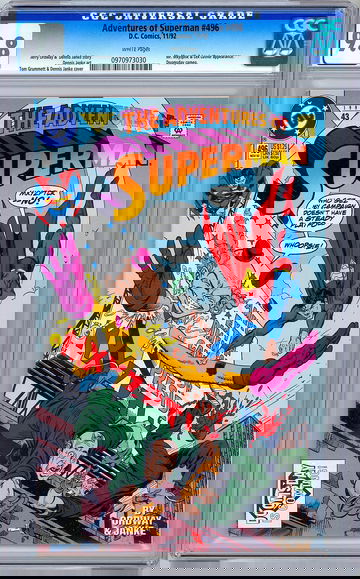 ADVENTURES OF SUPERMAN #496 CGC 9.8 *FIRST DOOMSDAY APP* DEATH OF SUPERMAN 1992