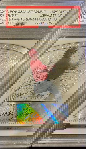 Mike Trout 2009 Bowman Sterling PSA/DNA 10/10