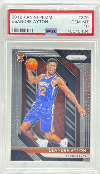 2018 Panini Prizm 279 - DeAndre Ayton Rookie Base PSA 10