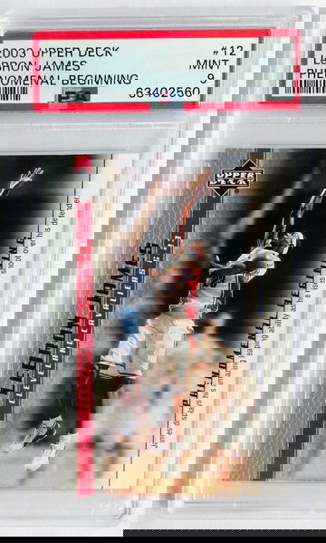 Lebron James 2003 Upper Deck Phenomenal Beginning #12 MINT PSA 9 Rookie Card RC Box Set