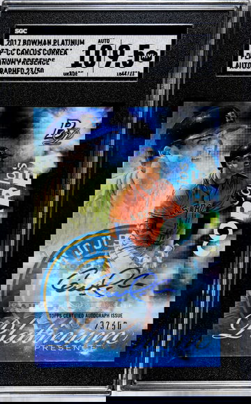 Carlos Correa 2017 Bowman Platinum Auto PP-CC Platinum Presence 23/50