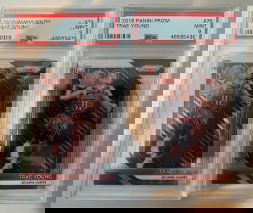 Trae Young 2018 Prizm PSA 9 Rookie Lot of 2
