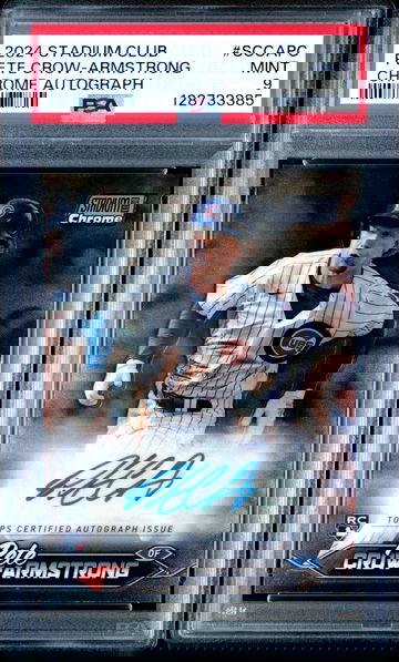 2024 Topps Stadium Club Chrome Pete Crow-Armstrong Rookie Auto Psa-9 Mint