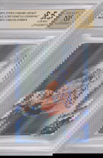 2021 Topps Chrome Update All Star Game Autographs Carlos Correa BGS 9.5