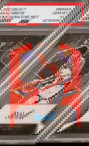 2022 select Max Christie Rookie Auto Red /99 PSA 10