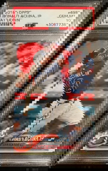 Ronald Acuna 2018 topps series 2 bat down rookie 10