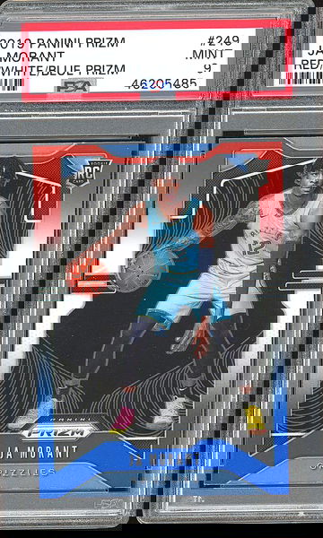 2019-20 Prizm Ja Morant Red White & Blue Prizm PSA 9 RC