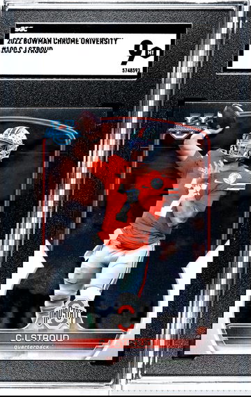 2022 CJ Stroud BOWMAN Chrome University #100 ROOKIE CARD Graded MINT Ohio St Houston Texans