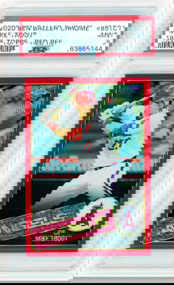 2020 Ben Baller Chrome #85TC1 Mike Trout 1985 Topps-Red Refractor PSA 9 MINT!