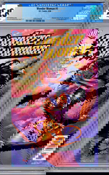 WONDER WOMAN #1 CGC 9.8 TERRY & RACHEL DODSON COVER & ART CHEETAH APP 2006