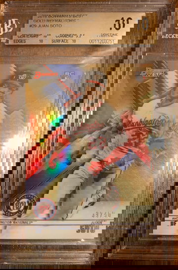 2018 Bowmans Best Juan Soto Gold Refractor BGS 10
