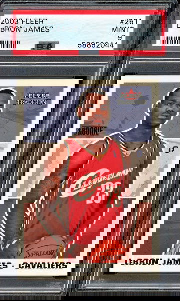 2003 LeBRON JAMES Fleer rookie psa 9