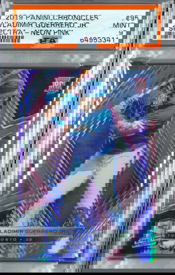 2019 PANINI CHRONICLES SPECTRA PINK VLADIMIR GUERRERO JR /75 TORONTO PSA 9 MINT