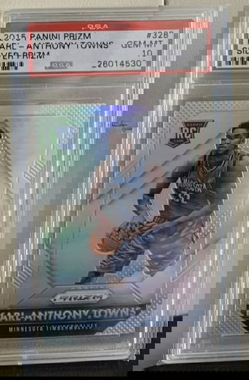 Karl-Anthony Towns 2015 Silver Prizm RC PSA 10