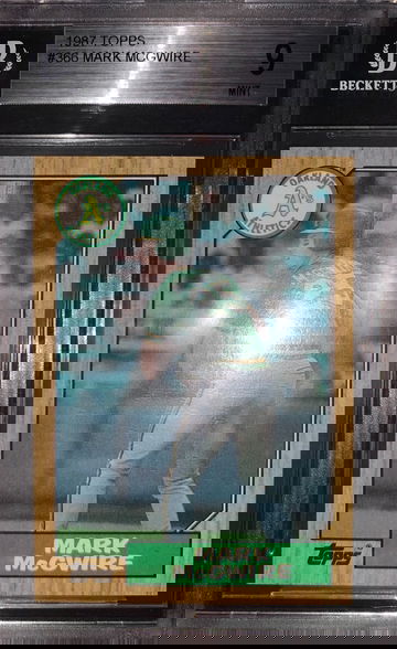 1987 TOPPA MARK MCGWIRE ROOKIE CARD BGS 9